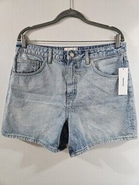 BDG Light Wash High-Rise Denim Shorts